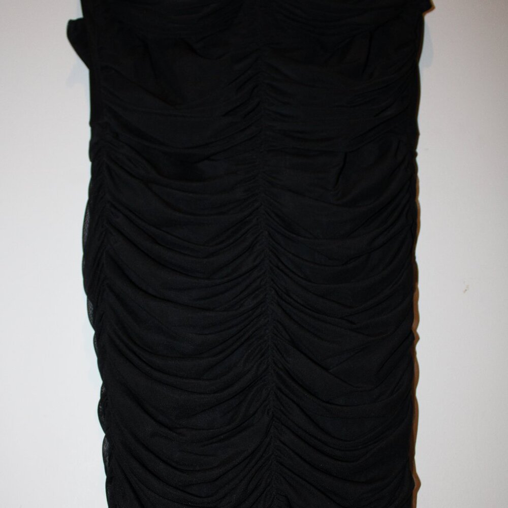Black Ruffle Mini Dress - Picture 2 of 7